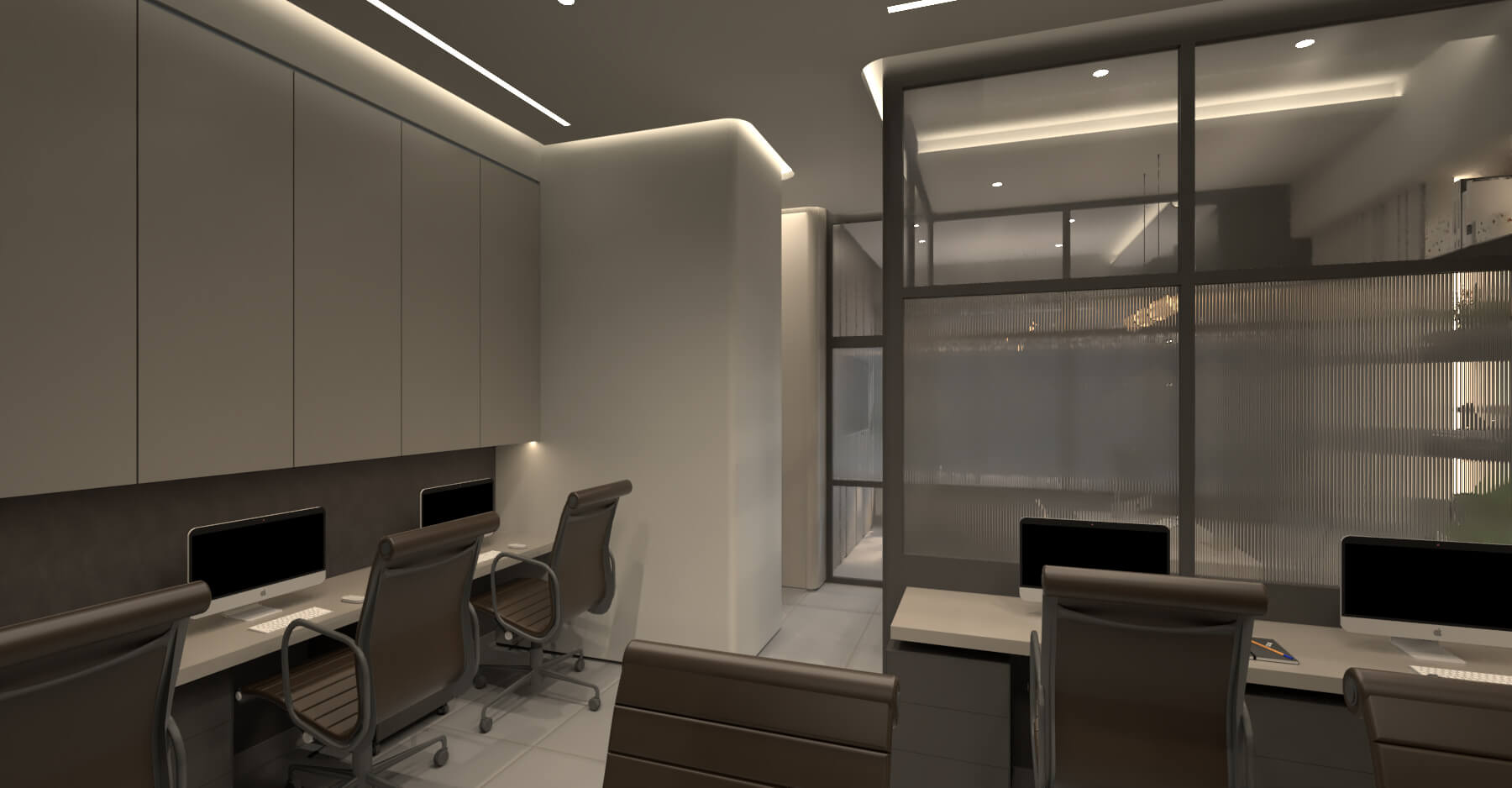 Open plan workspace interior design, Kolkata