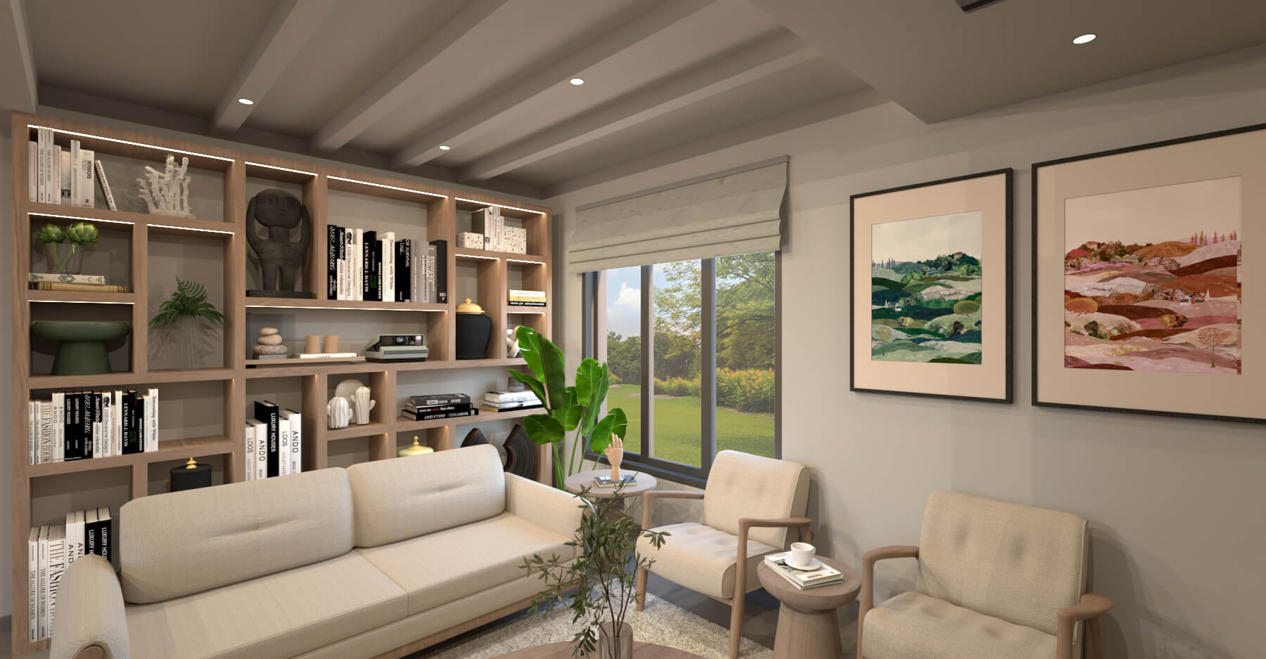 Lounge interior design, villa, Goa