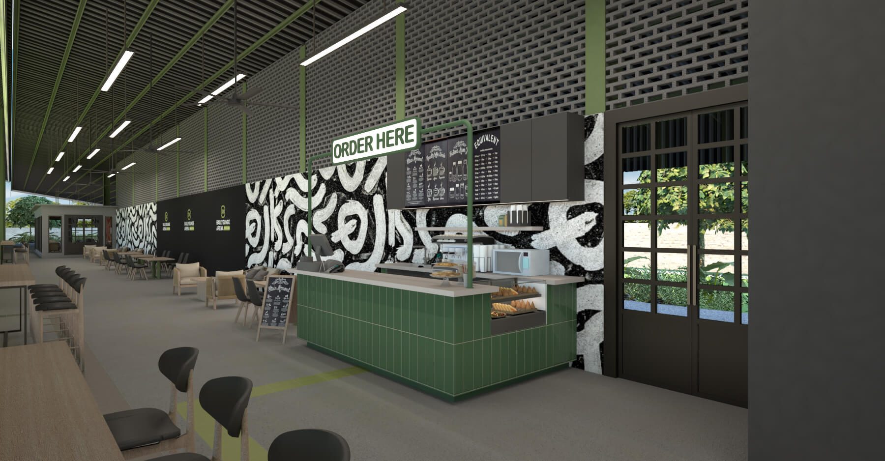 Sports complex cafe interior design, Kolkata
