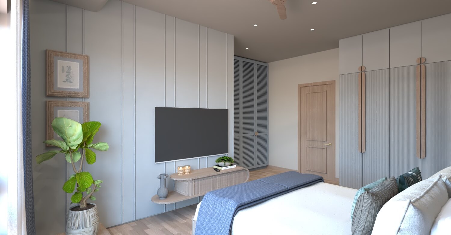 Master bedroom interior design, Kolkata apartment