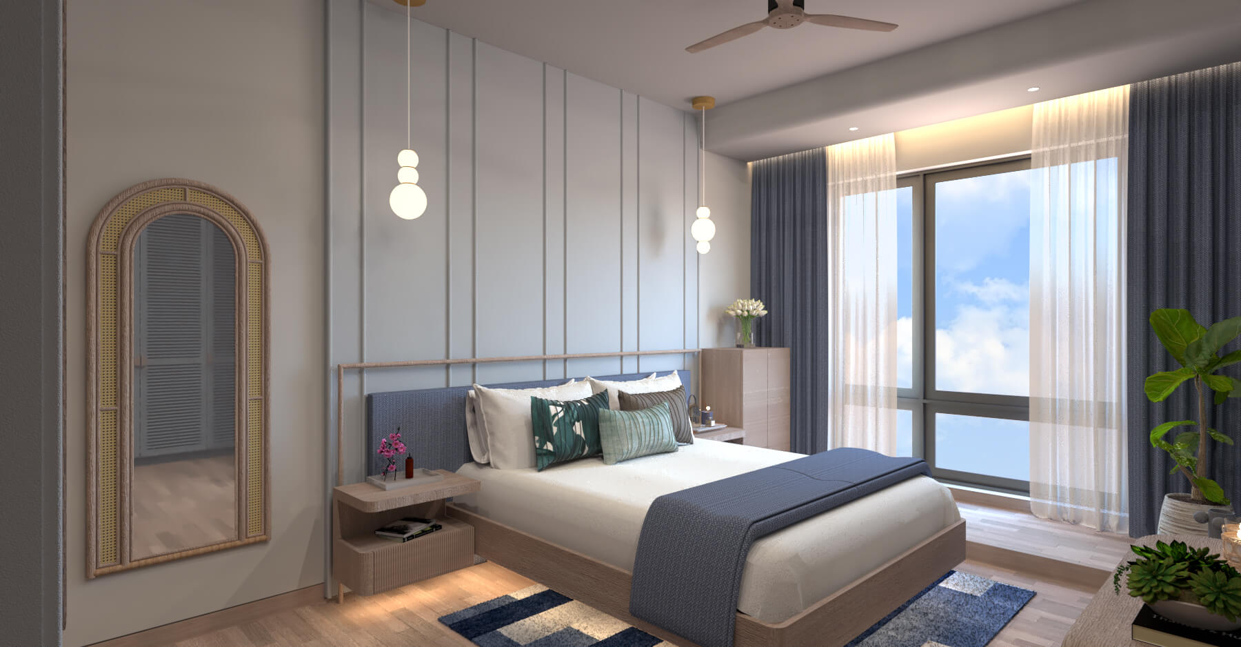 Guest room design, apartment interior, Kolkata