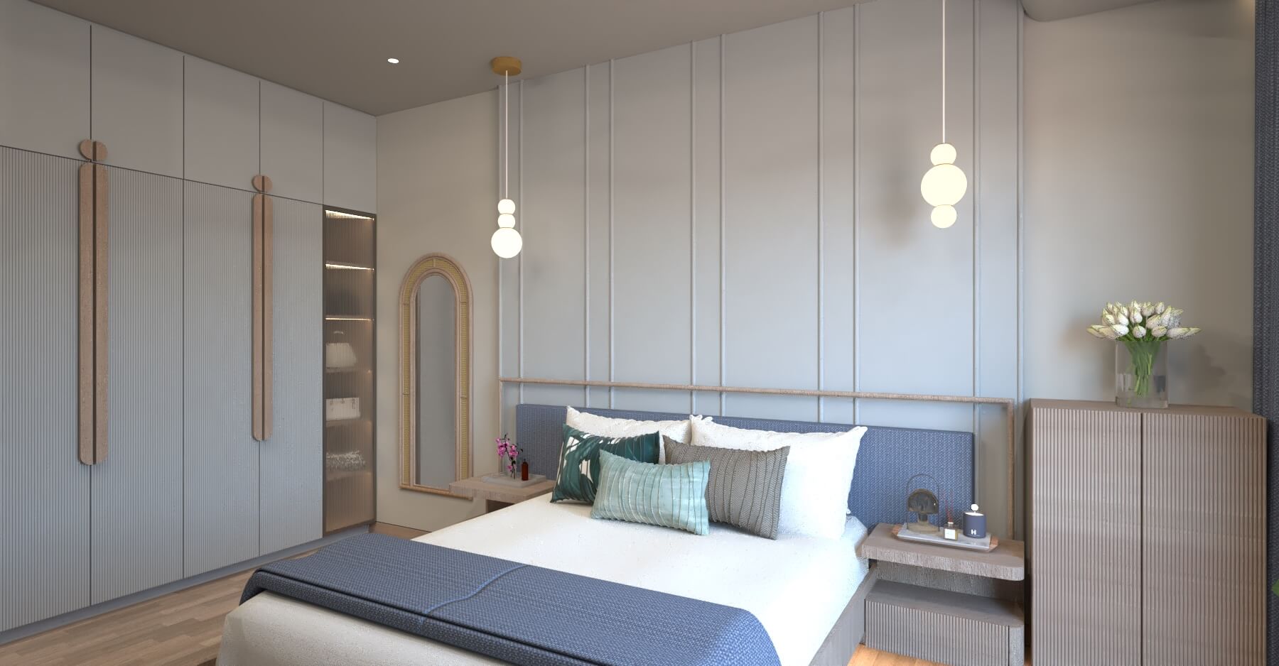 Guest room interior design, Urbana apartment, Kolkata